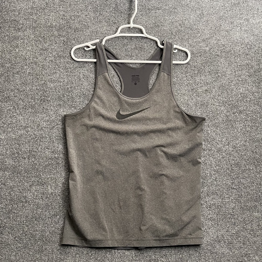 Nike Pro Dri-Fit Racerback Tank Womens Sz XL Gray 725489-021